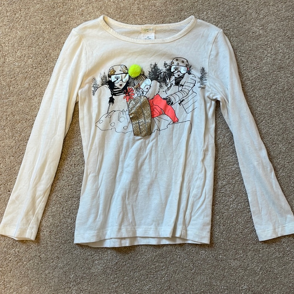 J. Crew size 4-5 Girls snowboarder shirt